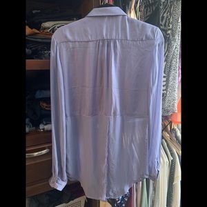 Free People Sheer buttondown tunic cosmic blue med